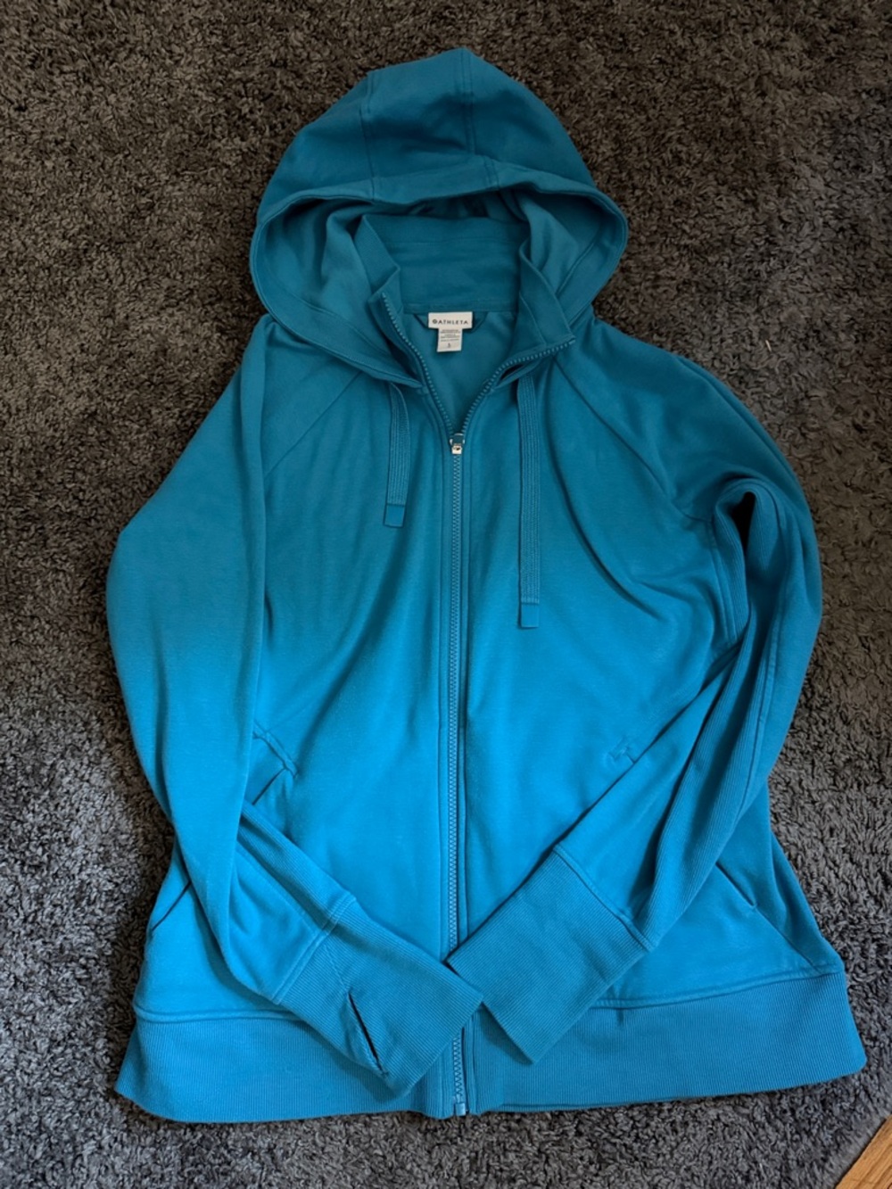 Althleta Triumph Teal Full-Zip Hooded Sweatshirt